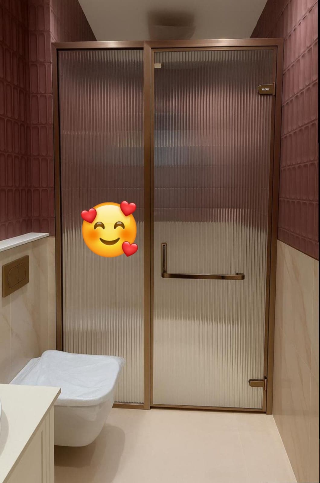 Frameless glass shower cubicle fitted in a Bengaluru bathroom