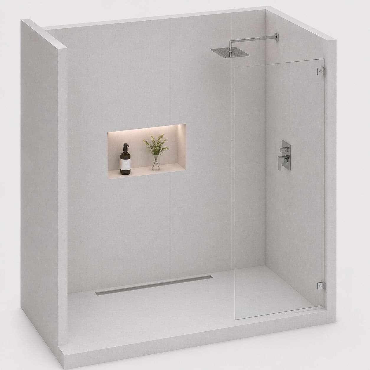 Walk-in Shower Glass Panel