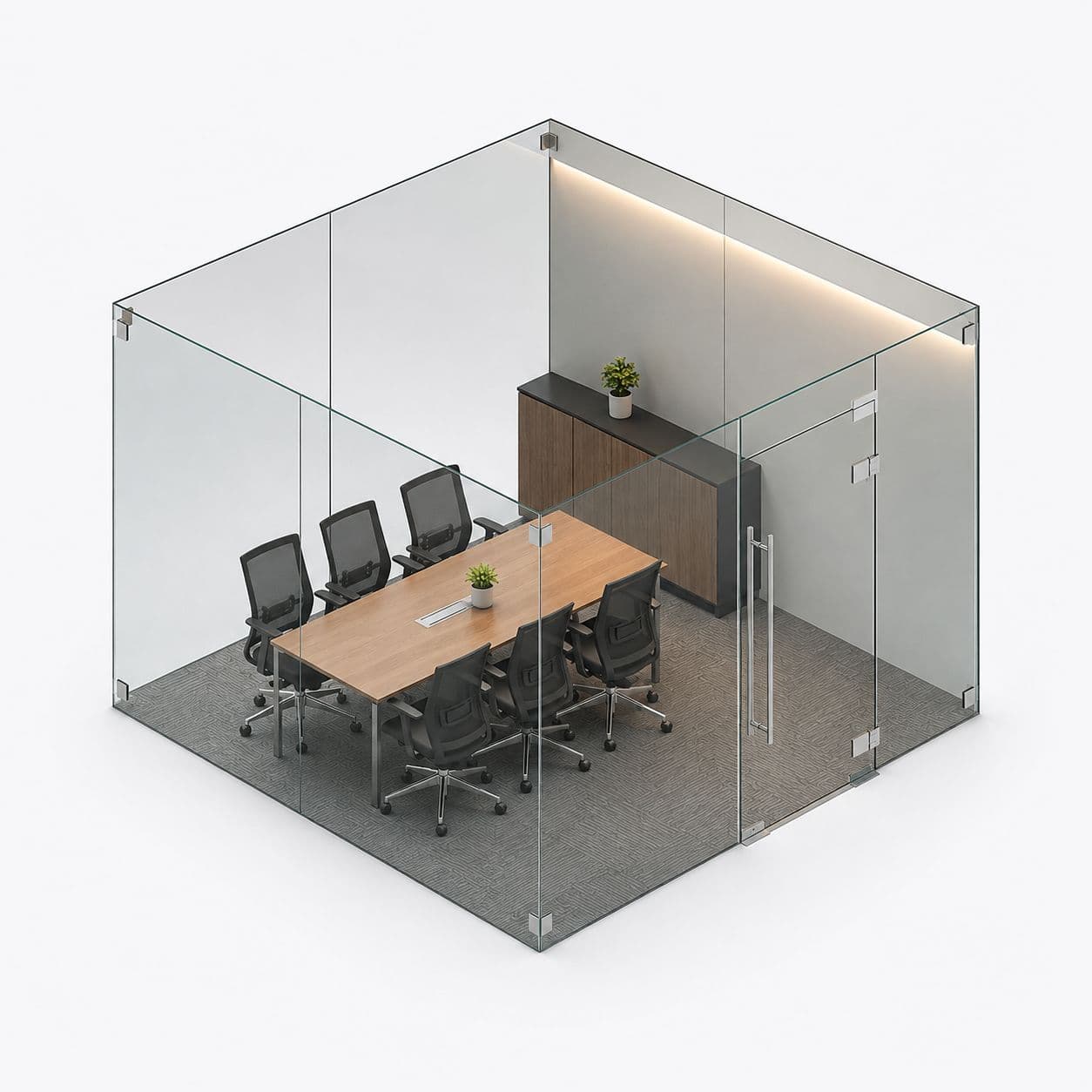 Office Glass Partition with Door