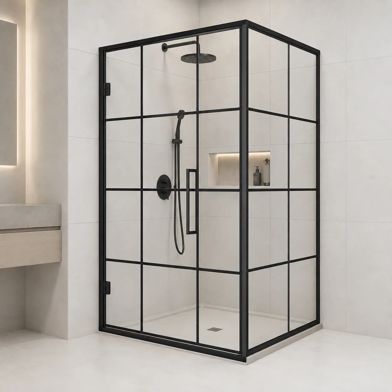 Black Grid Shower Enclosure  shower cubicles by Fabrockers in Bengaluru