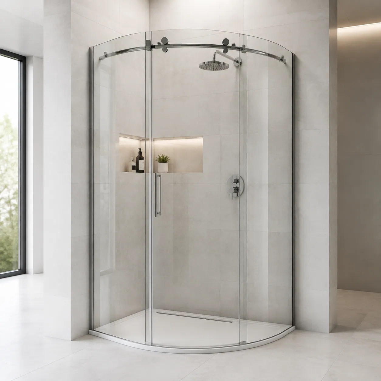 Curved Glass Shower Enclosure  shower cubicles by Fabrockers in Bengaluru
