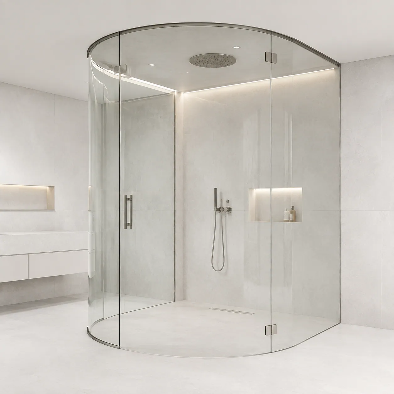 Curved Walk-in Spa Shower Room  shower cubicles by Fabrockers in Bengaluru